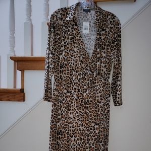 The Limited animal print wrap dress